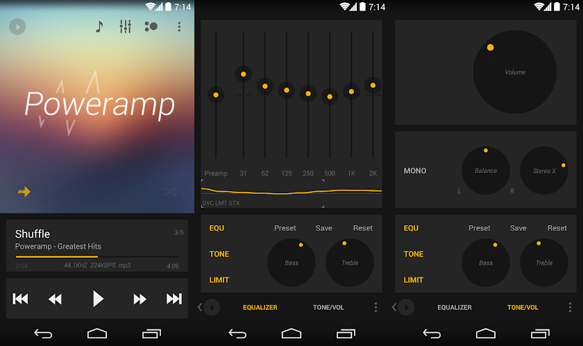 Skin for Poweramp Now Dark Screen 3