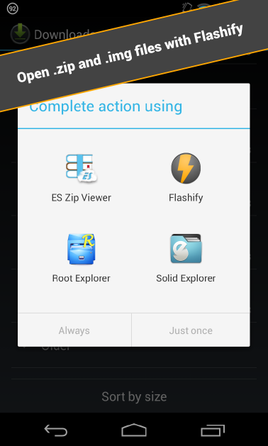 Flashify (for root users) - screenshot
