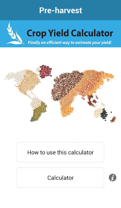 Android application Crop Yield Calculator screenshort