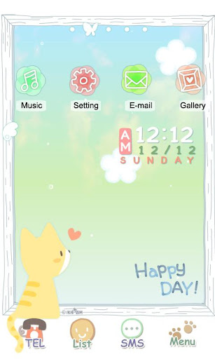 CUKI Themes HappyDay Cat