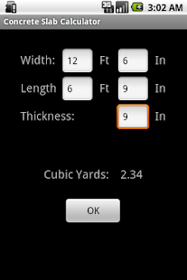 Free Download Concrete Slab Calculator APK for Android