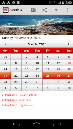 【免費生產應用App】South Africa Calendar 2015-APP點子