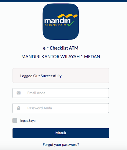 e-Checklist ATM Mandiri Wil 1