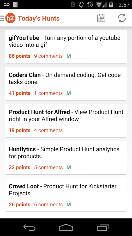    hunter2 - Product Hunt Client- screenshot  