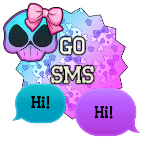 GO SMS - Girly Skulls 2.apk 1.1