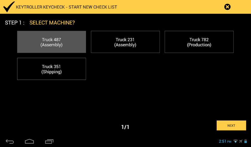 KEYCHECK Inspection Checklist Screen 3