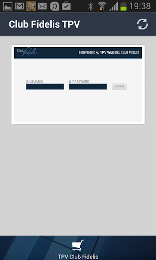 app TPV Web CLUB FIDELIS
