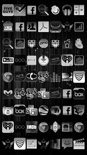 Black White Icon THEME★FREE★