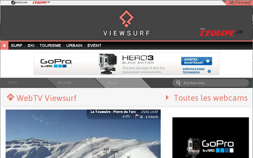 Webcams Viewsurf Tablette