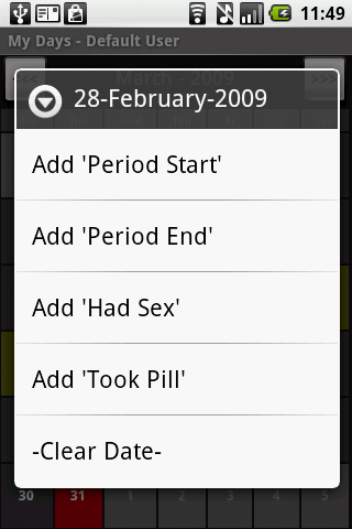 My Days - Period & Ovulation ™ - screenshot