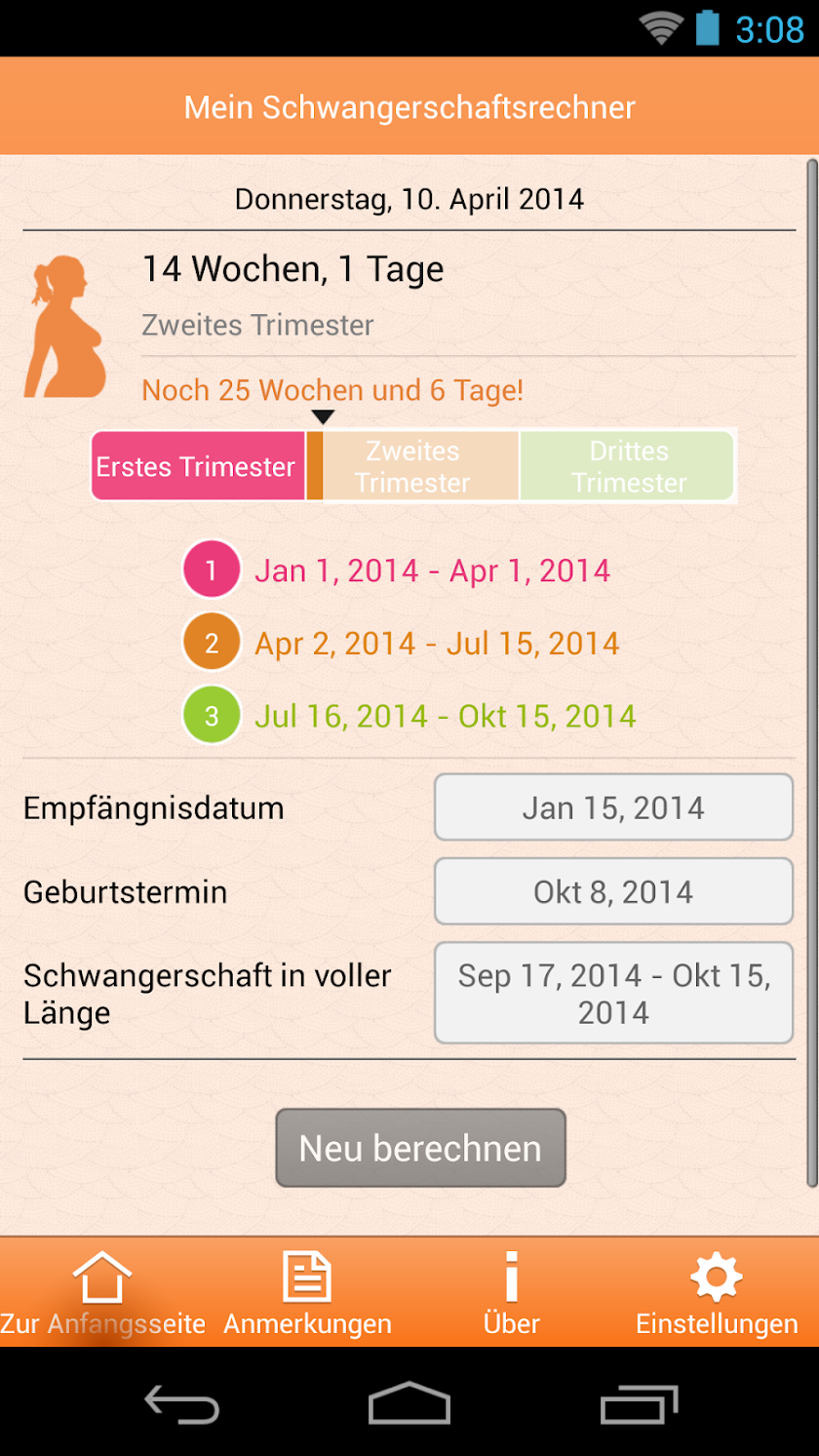 Mein Schwangerschaftsrechner Screen 2