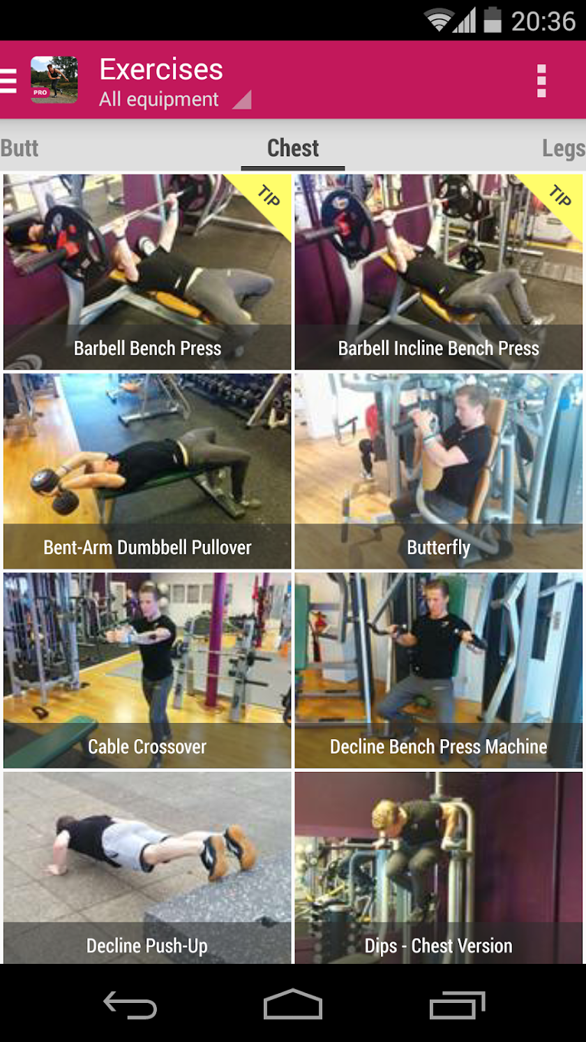 Bodybuilding Exercises PRO Screen 2