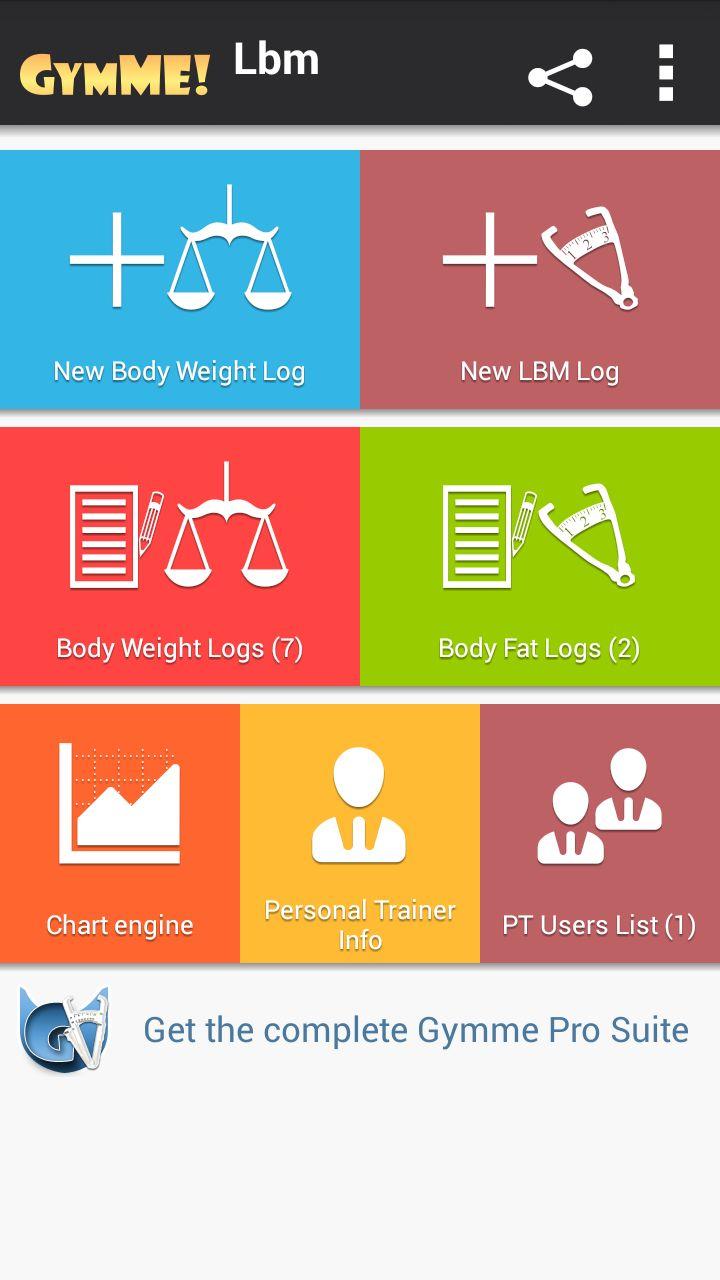 Gymme Fat Caliper Measure Screen 1