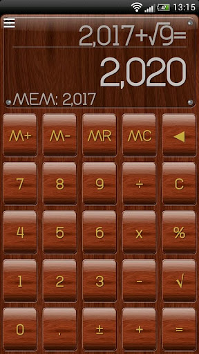 SCalc theme Mahogany Wood