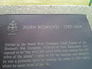 John Rowand Plaque