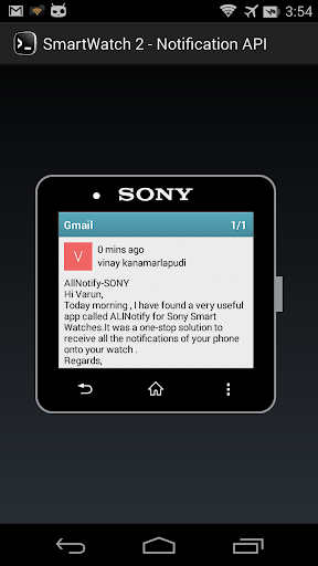 AllNotify - Sony SmartWatch