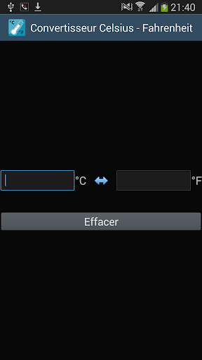 Conversion Celsius Fahrenheit