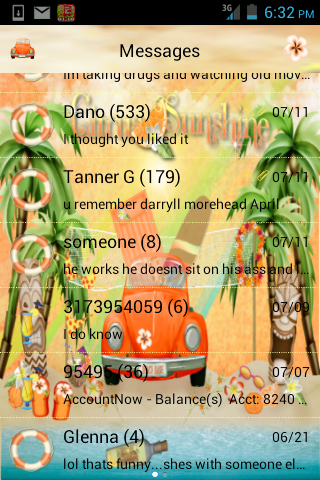 Citrus Sunshine GO SMS THEME