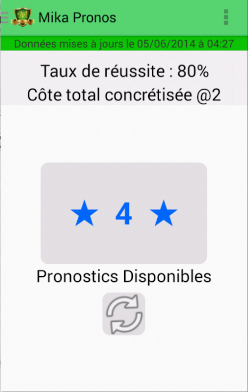 Android application Mika Pronos - Pronostiques screenshort