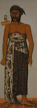 Four Javanese court functionaries. Java, c. 1810-1870