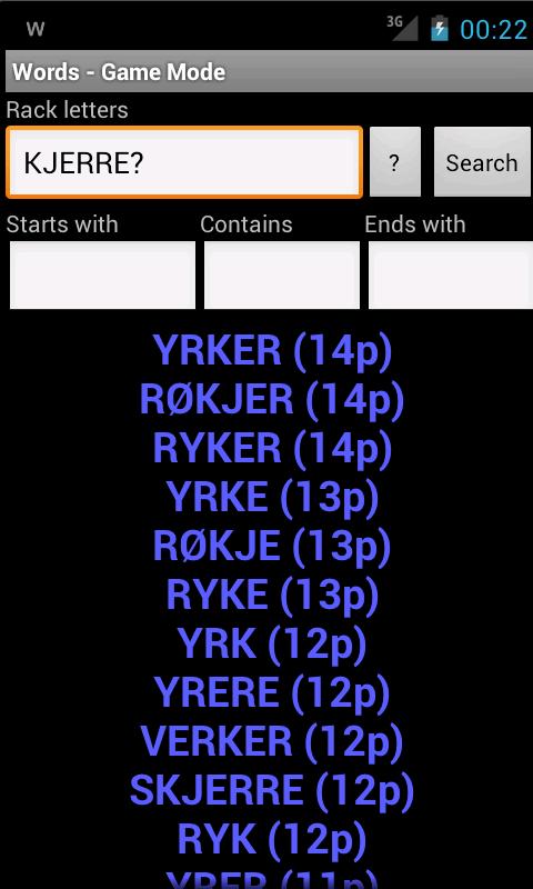 Words PRO Screen 1