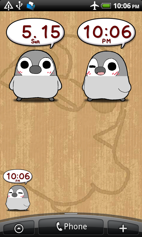 Android application Pesoguin Clock Full -Penguin- screenshort