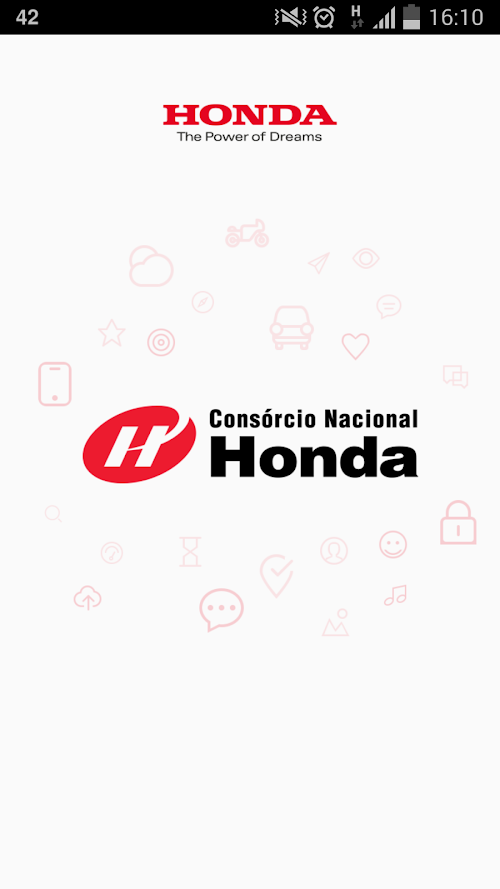 Android application Consórcio Honda screenshort