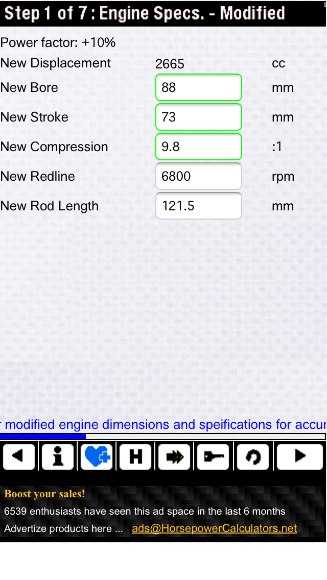 HPC - Virtual Dyno Pro Screen 2