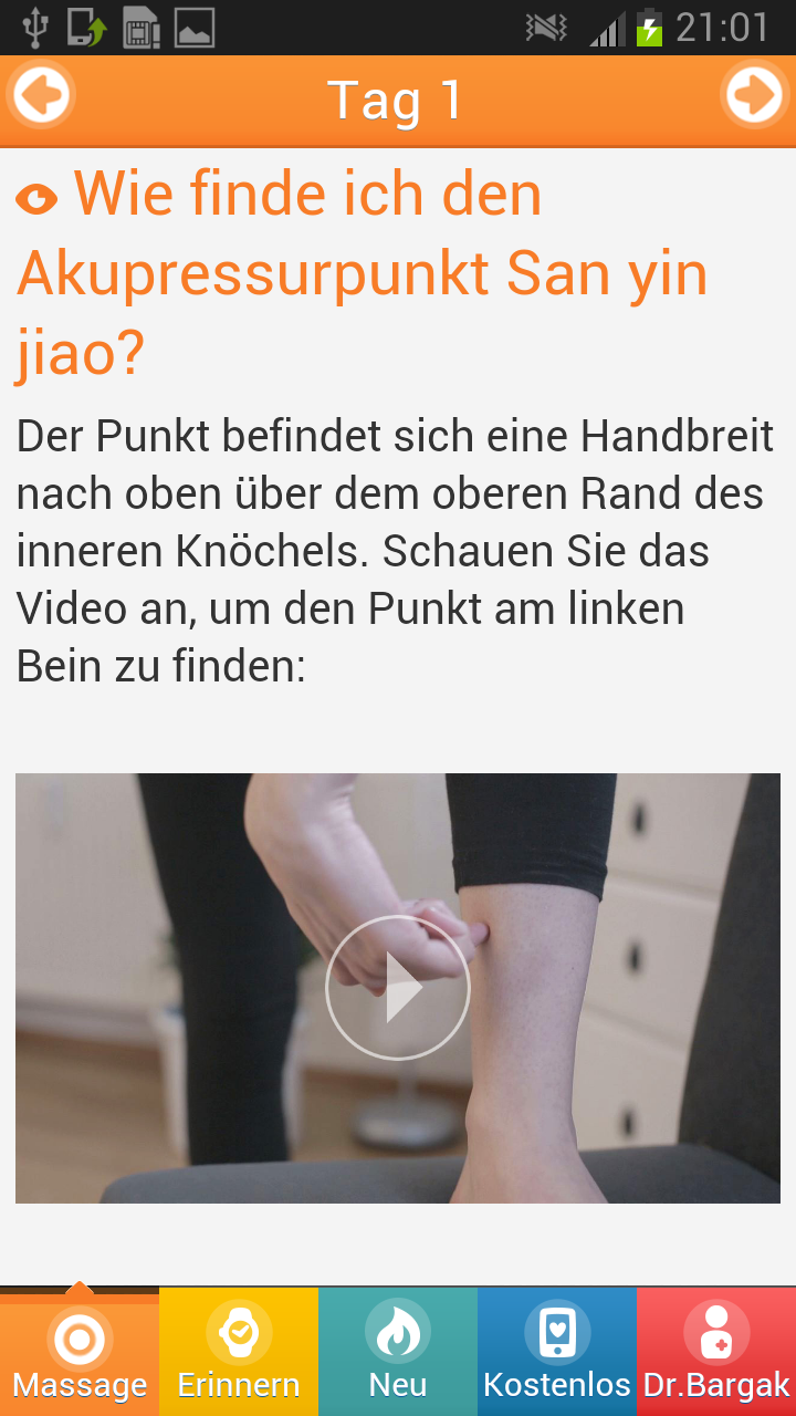 Android application Fight Flu With Acupressure screenshort