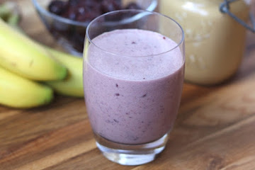 Cherry Peanut Butter Banana Smoothie