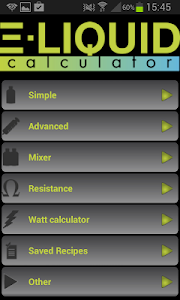 Screenshot E-Liquid Calculator NOADS v3.4.6