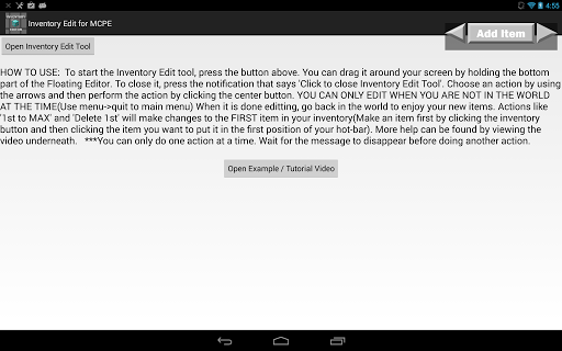 【免費工具App】Inventory Edit for MCPE-APP點子