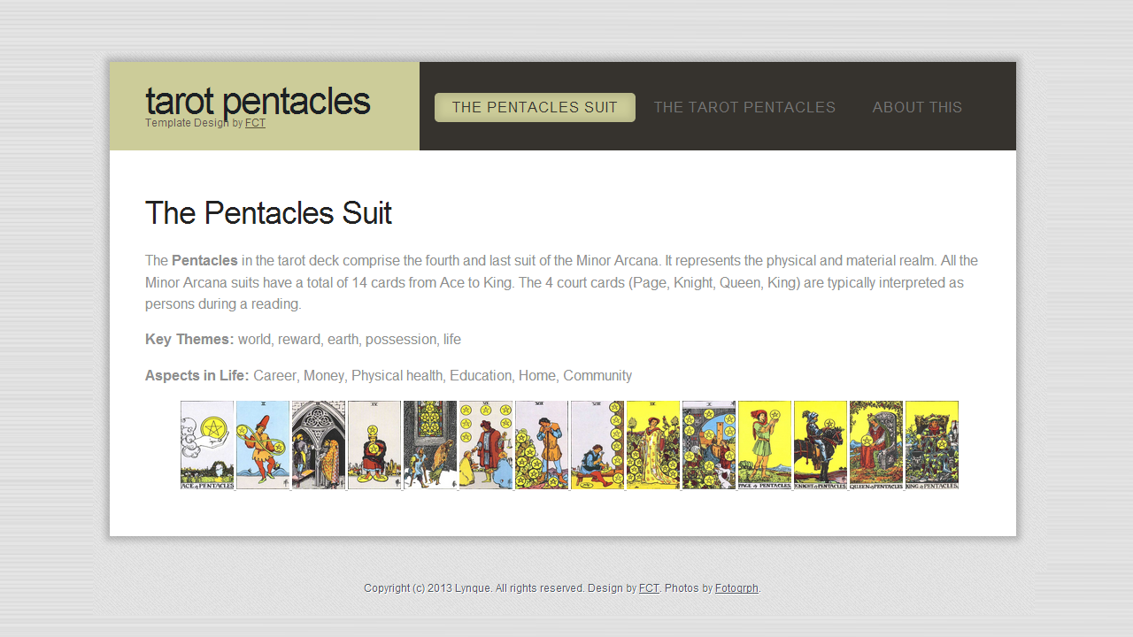 Tarot Pentacles Screen 3