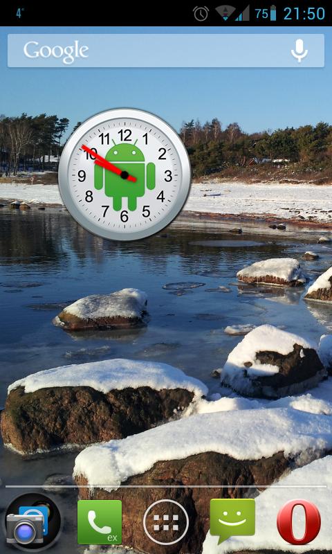 Android application Lockscreen Android Clock HD screenshort
