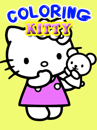 Kitty Coloring Hello Kids