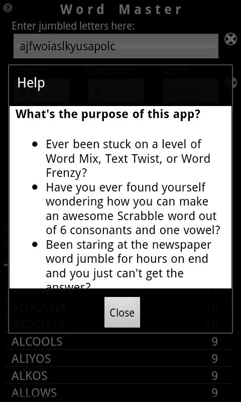Word Master ™ Screen 2