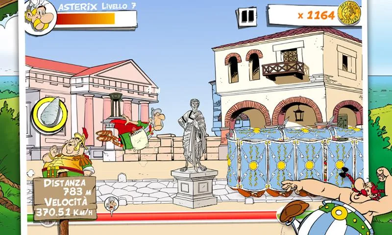  Android game   Asterix: Megaceffone   lancia più lontano possibile il povero romano!