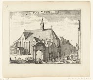 Gezicht op de Janskerk te Haarlem