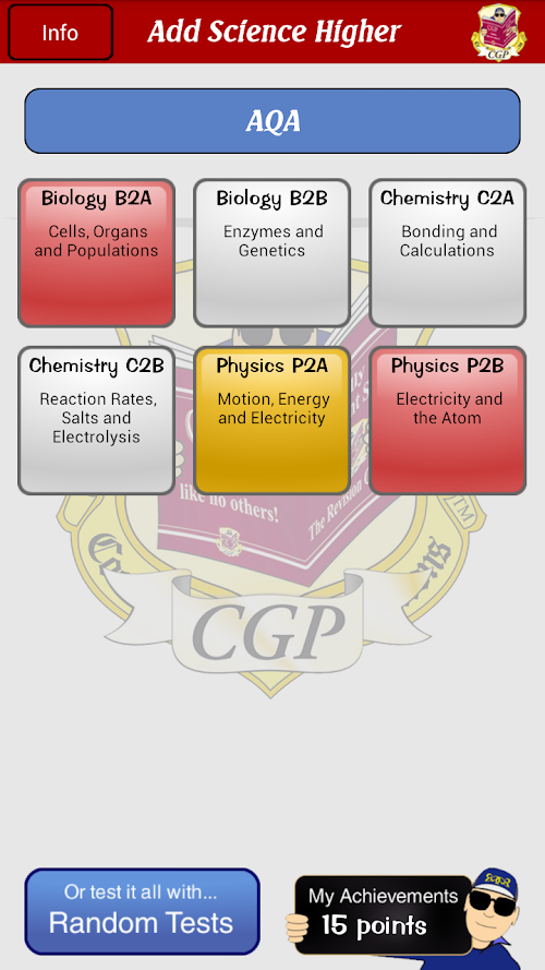 Android application Test &amp; Learn— GCSE Add Science screenshort