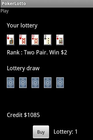 Poker Lotto Screen 2