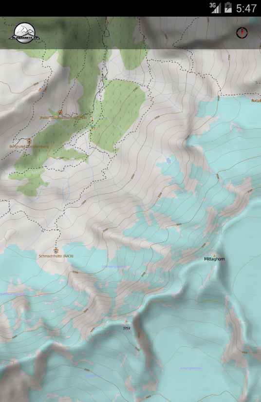 BERNESE OBERLAND mountain map Screen 3