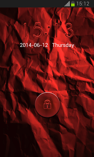 S5の赤のロック画面