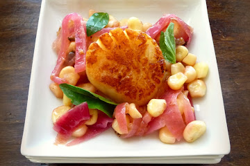 Sea Scallops with Corn, Thai Basil and Lime Appetizer