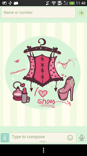 GO SMS I Love Shoes Theme