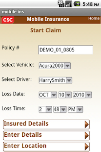 CSC's Mobile Insurance Screenshots 1