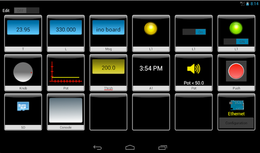 Arduino Manager Screen 3