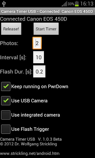 Camera Timer USB