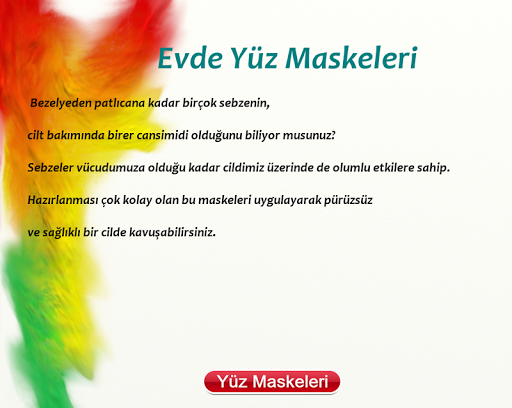 Evde Yüz - Cilt Maskeleri