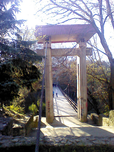 Мост в парке на улице Роз