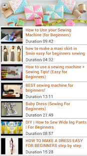 Sewing Tutorial For Beginners